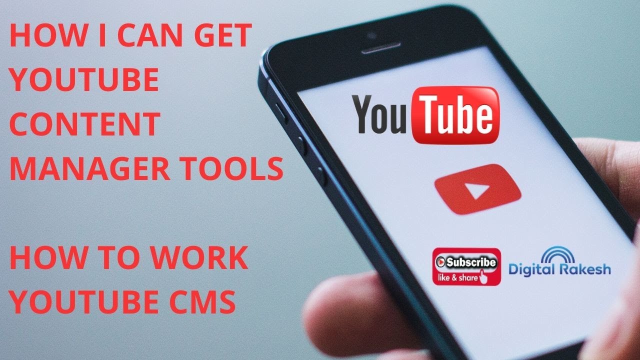 How I can get YouTube Content Manager tools  How to work youtube cms