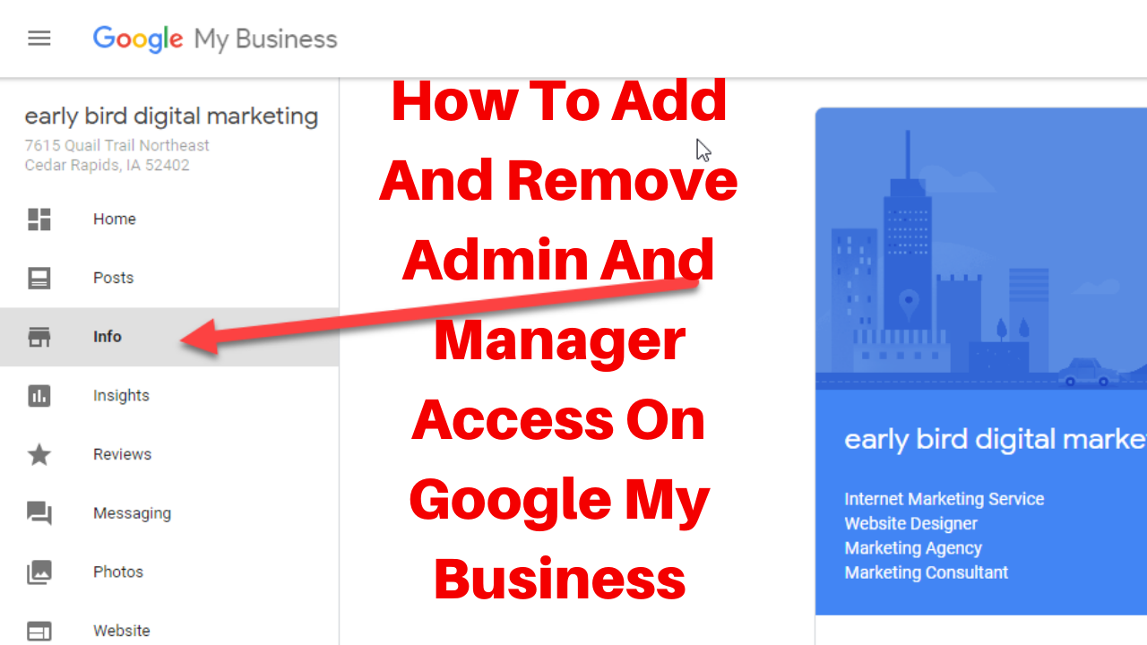 How to add and remove admin and manager access on google my business