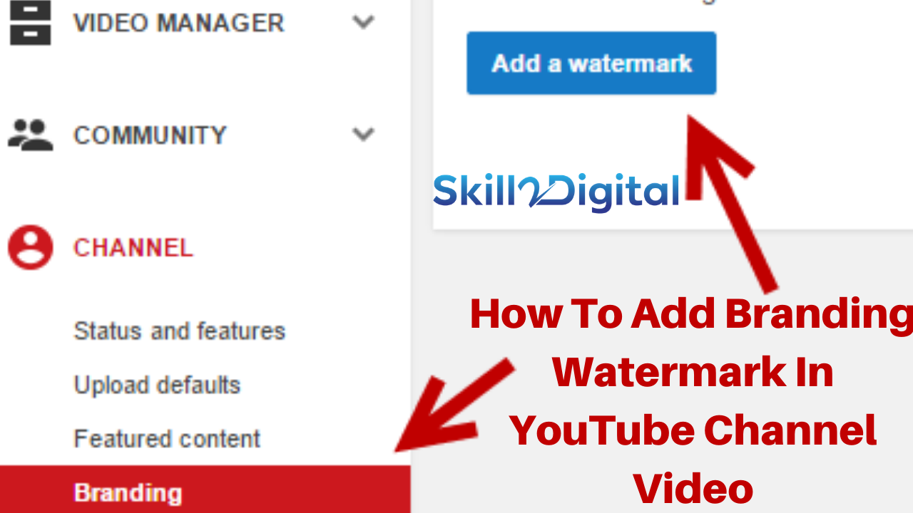 How To Add Branding Watermark In YouTube Channel Video with creator studio