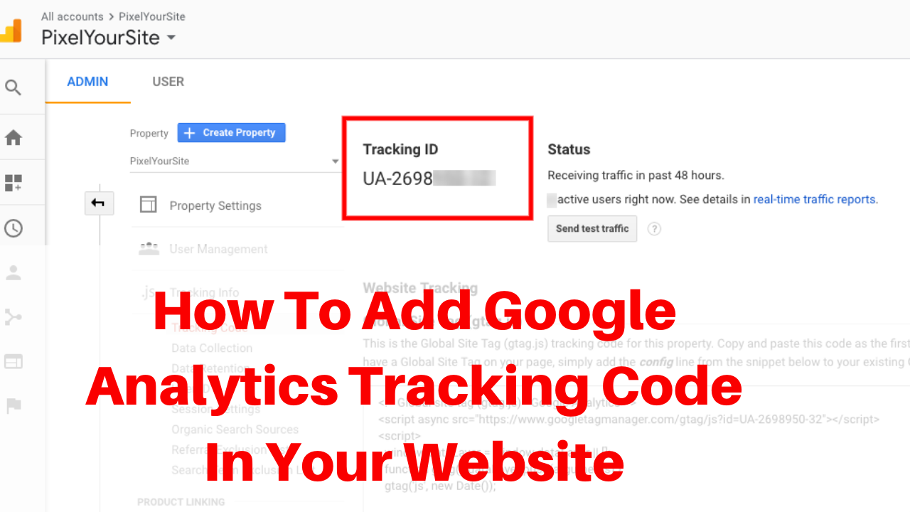 How to add google analytics tracking code in your website