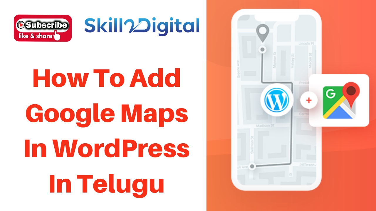 How To Add Google Map location In WordPress In Telugu