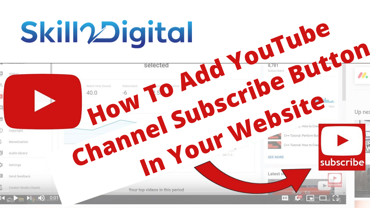 How To Add YouTube Channel Subscribe Button In Your Website