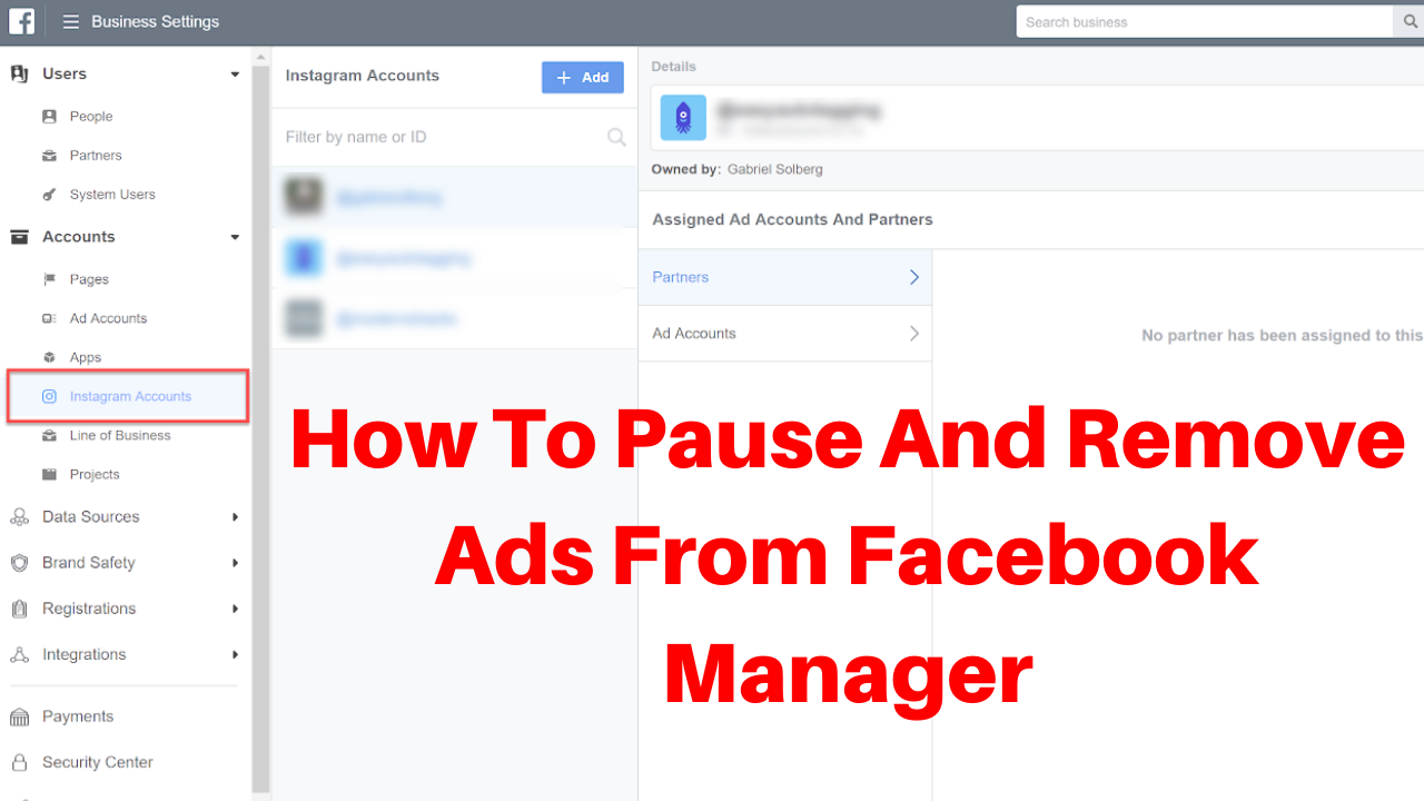 How to pause and remove ads from facebook manager