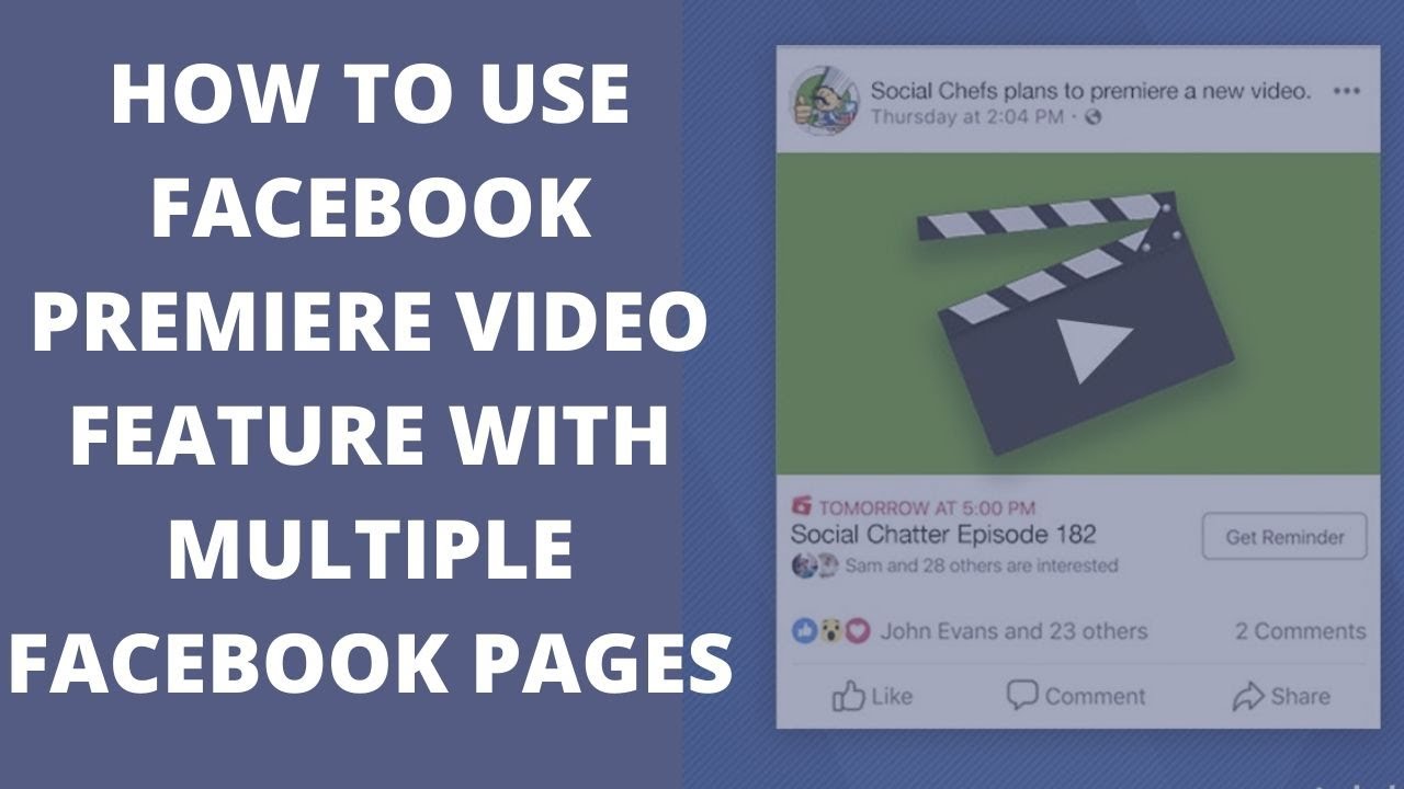 How To Use Facebook Premiere Video Feature with multiple facebook pages