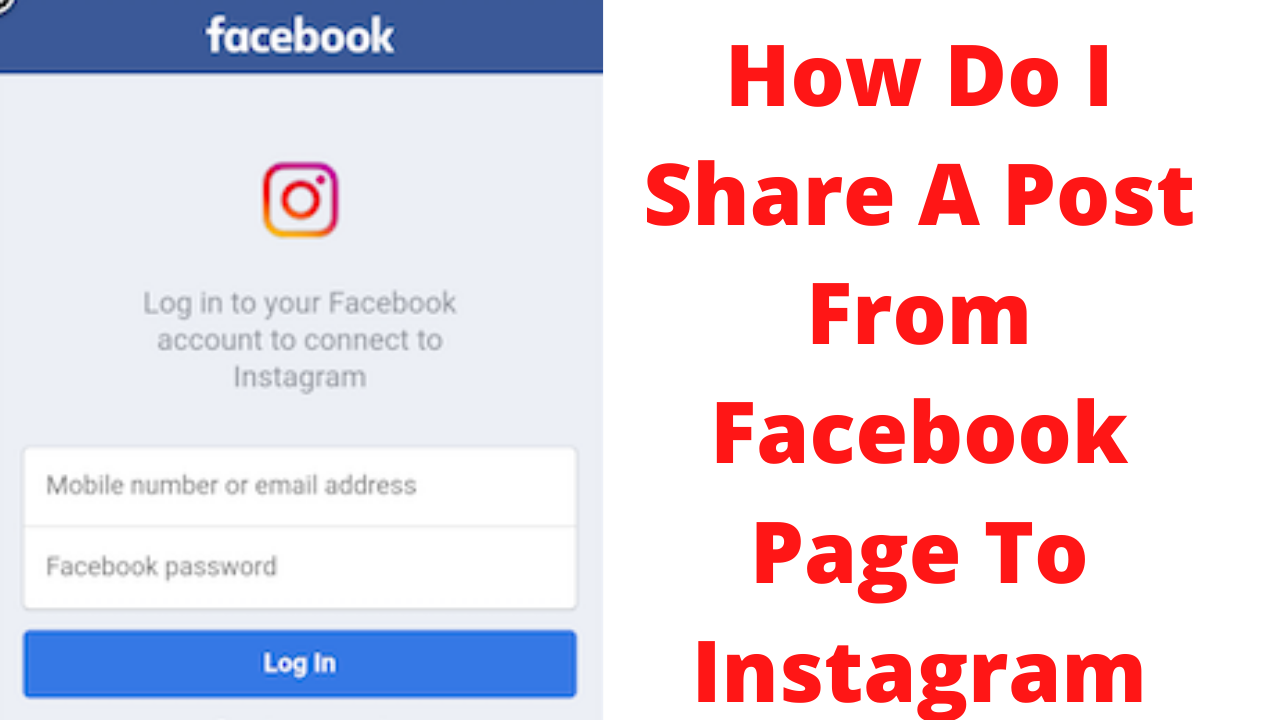 How do I share a post from Facebook page to Instagram