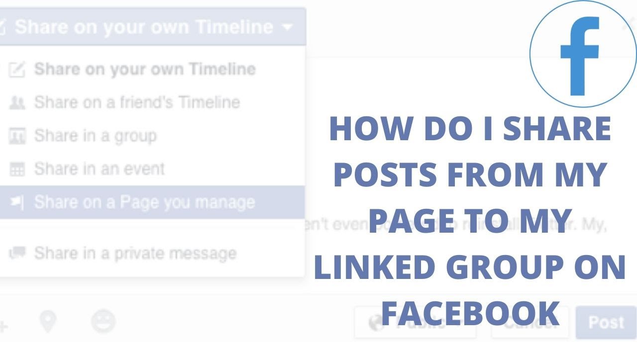 How do I share posts from my Page to my linked group on Facebook