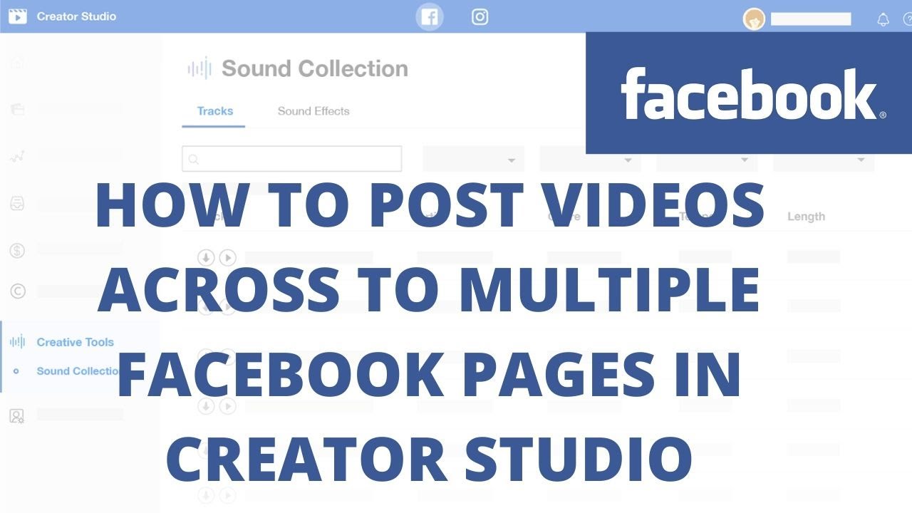 How to Post videos Across to Multiple facebook Pages in Creator Studio
