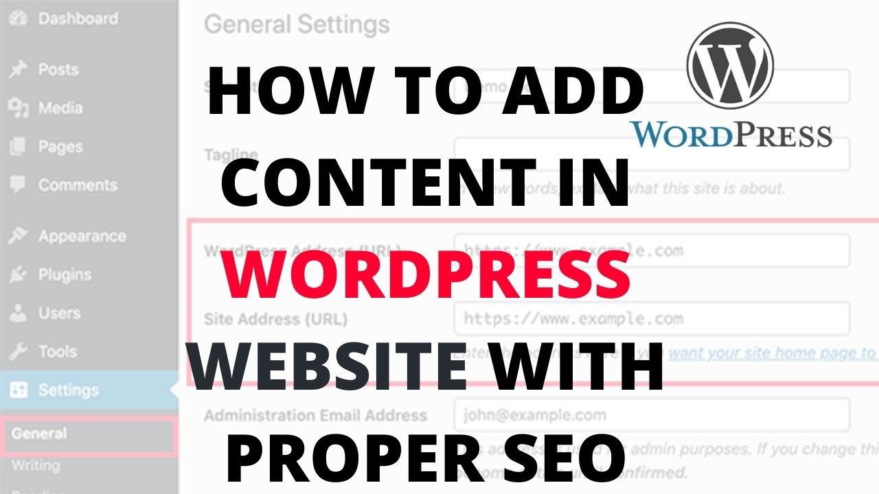 How to add content in wordpress website with proper seo