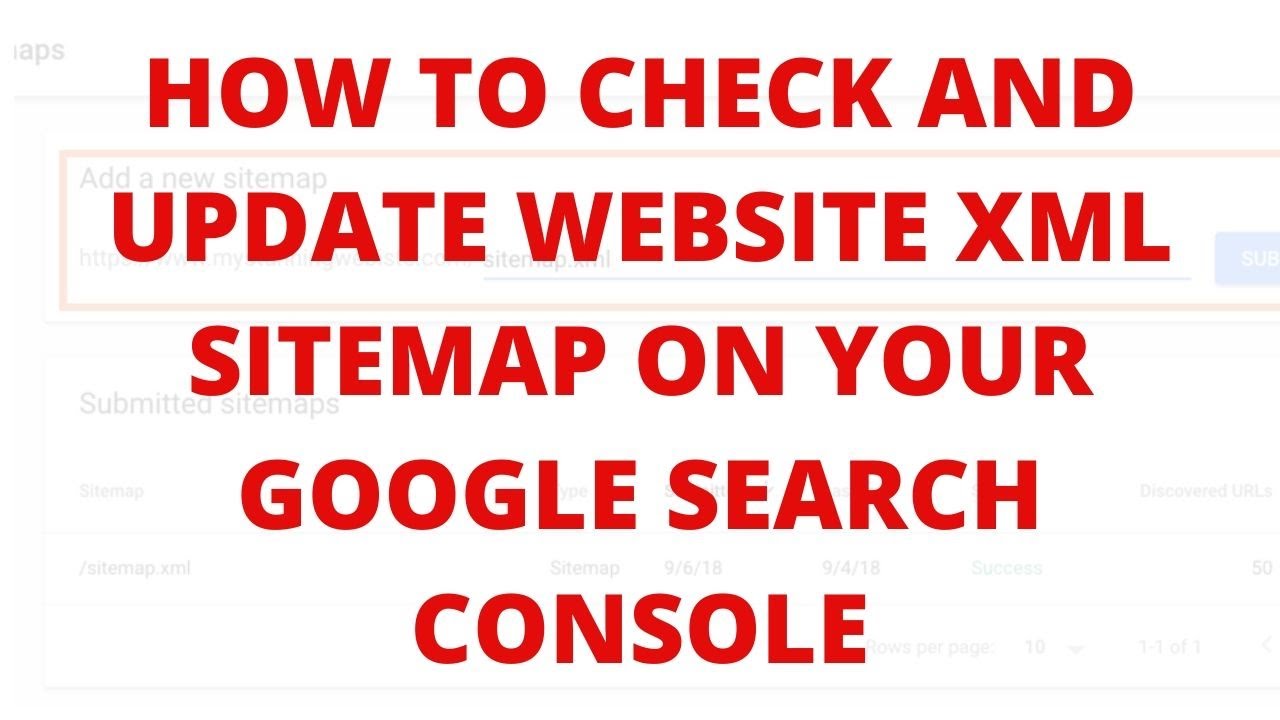 How to check and update website xml sitemap on your google search console