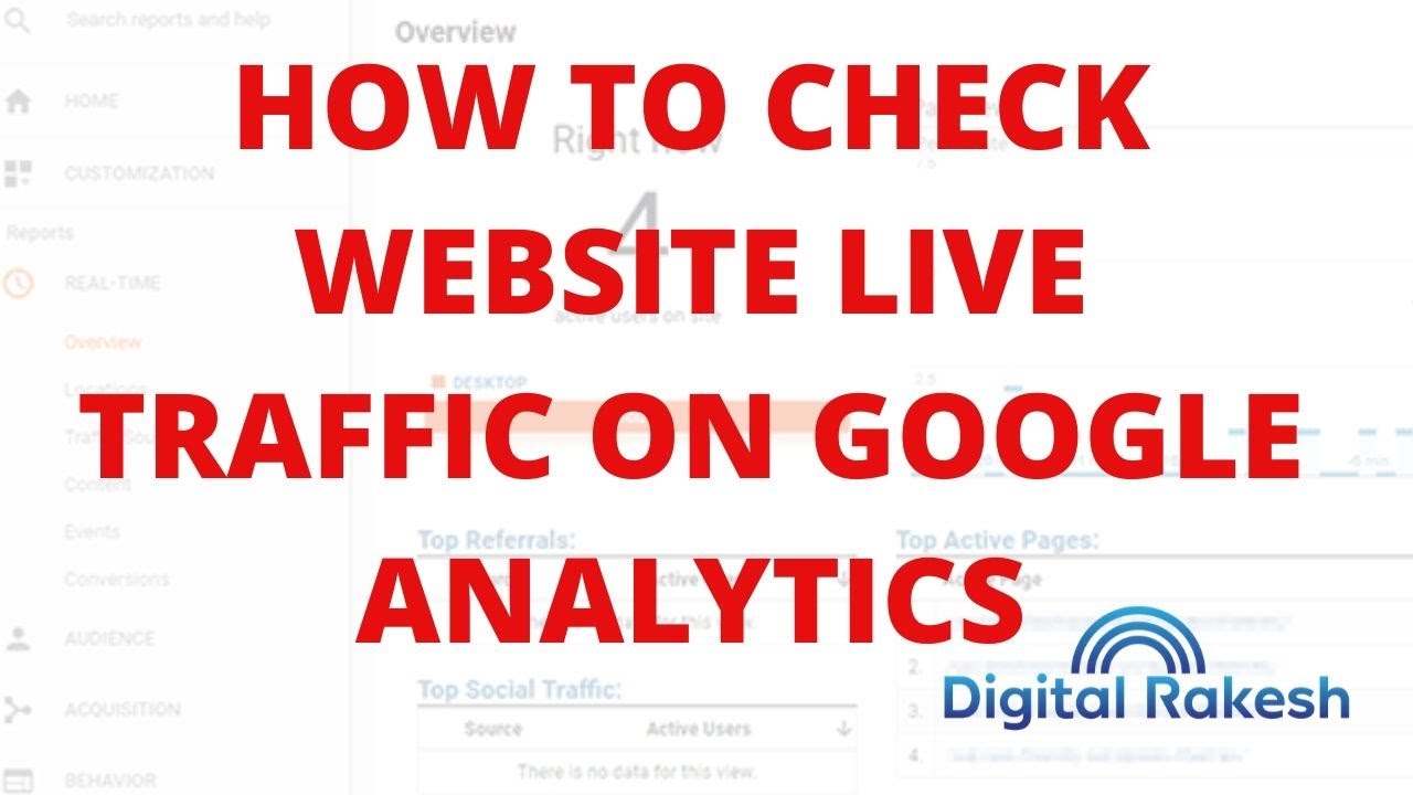 How to check website live traffic on google analytics