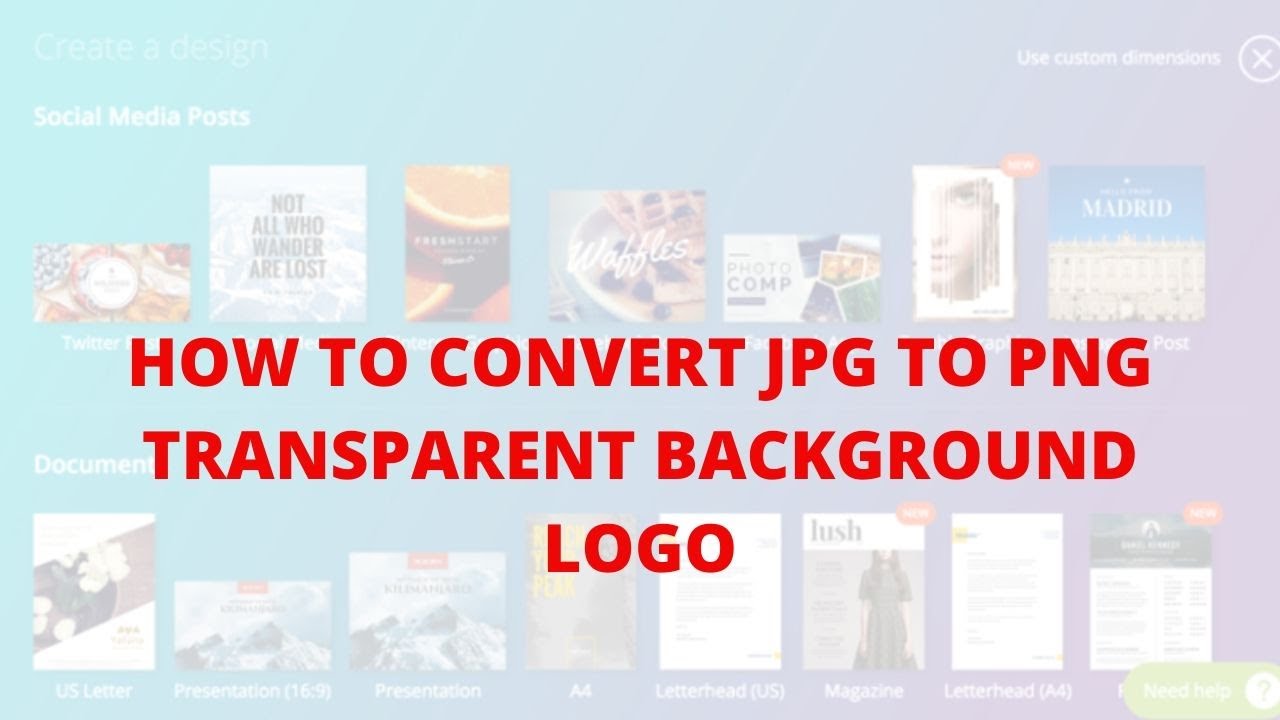 How to convert jpg to png transparent background logo