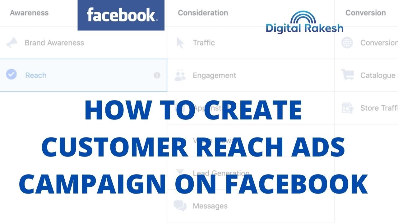 How to create Customer reach ads campaign on facebook