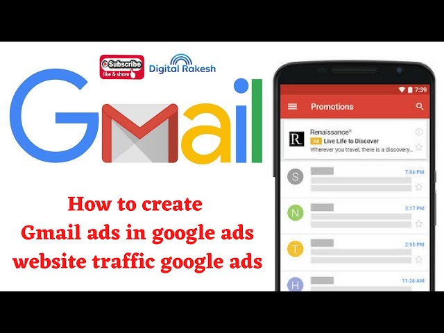 How to create Gmail ads in google ads website traffic google ads