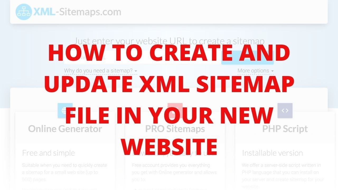 How to create and update xml sitemap file in your new website