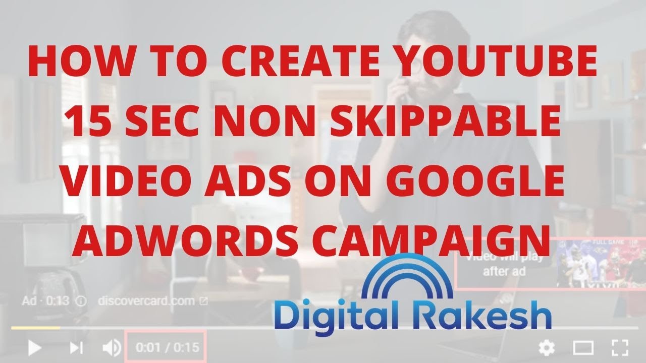 How to create youtube 15 sec non skippable video Ads on google adwords campaign