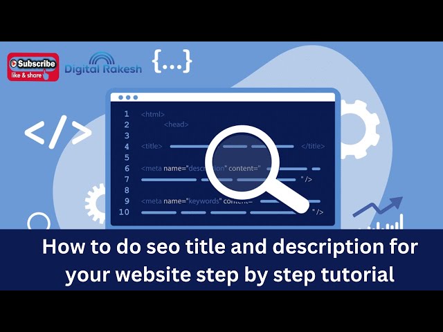 How to do seo title and description for your website step by step tutorial