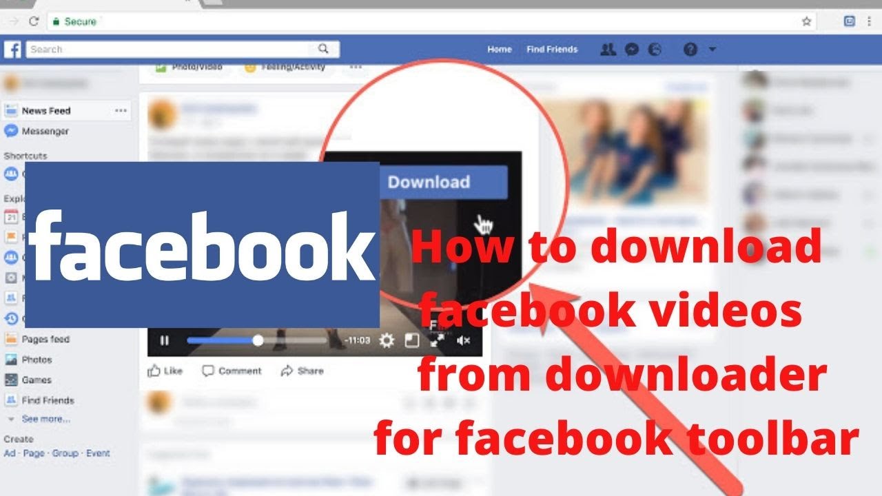 How to download facebook videos  from downloader for facebook toolbar