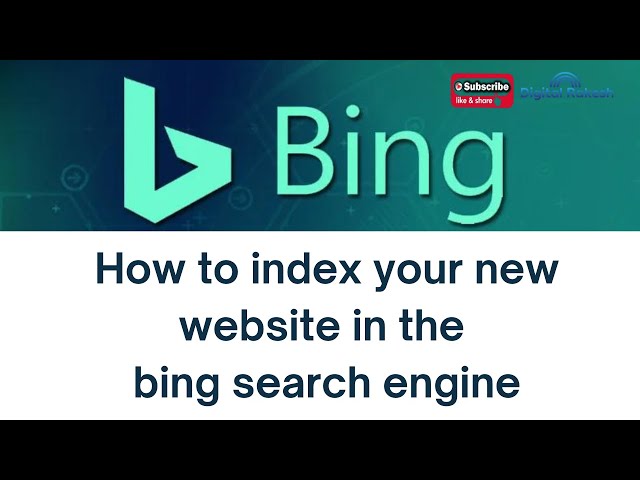 How to index your new website in the bing search engine