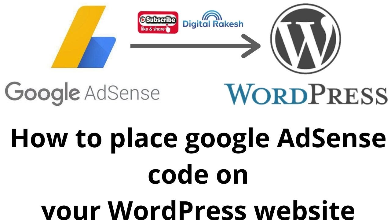 How to place google AdSense code and display ads in your WordPress website