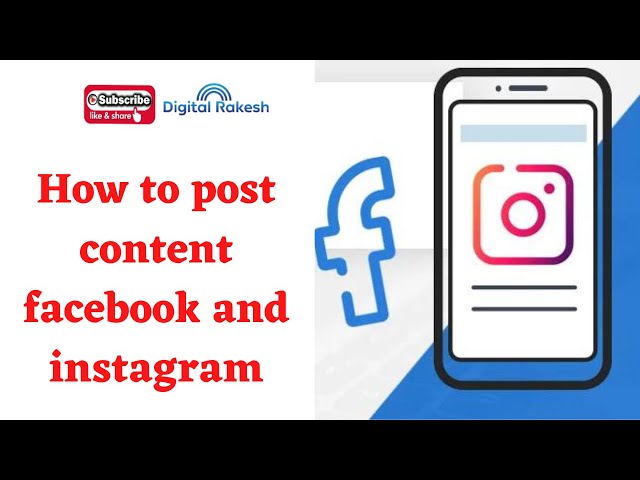 How to post content facebook and and instagram step by step tutorial