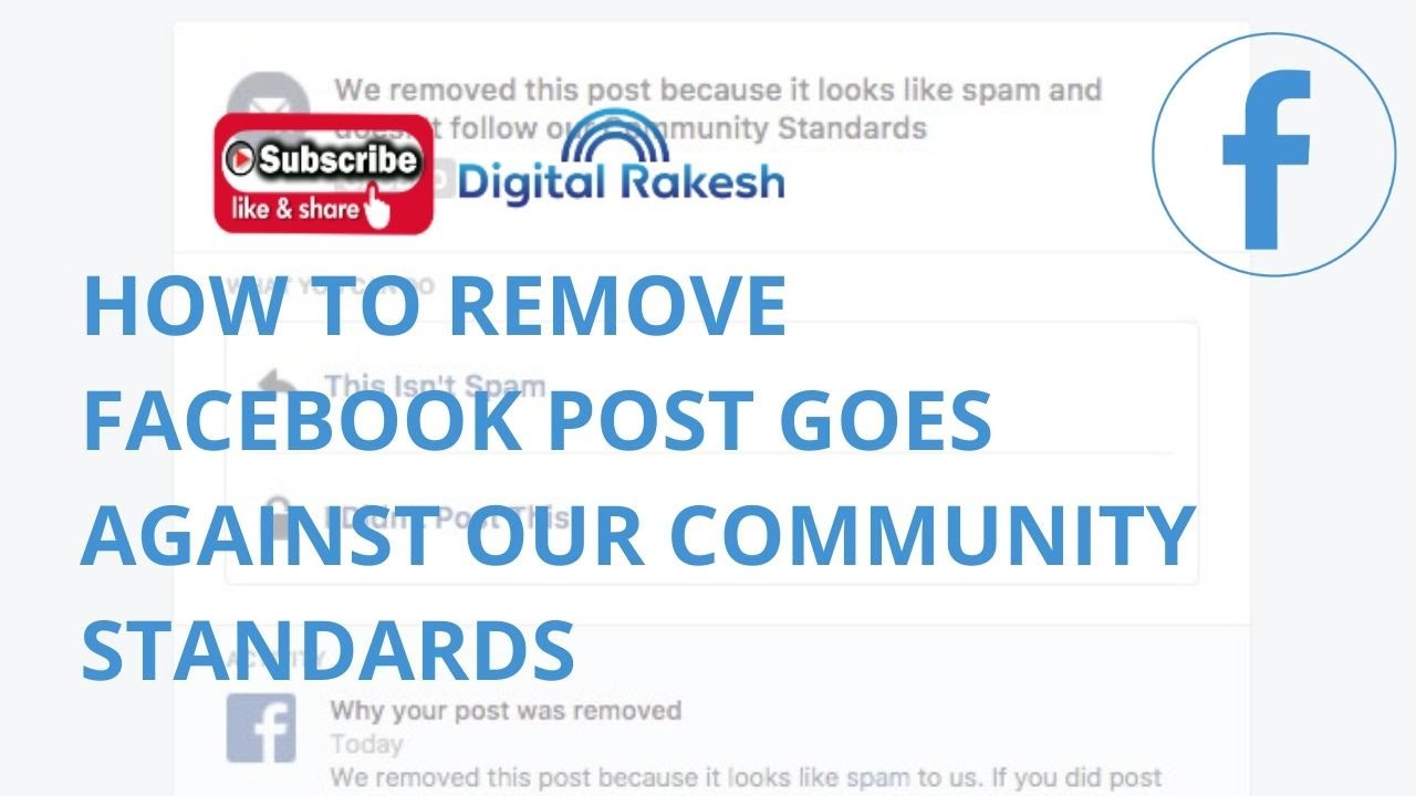 How to remove Facebook post goes against our Community Standards