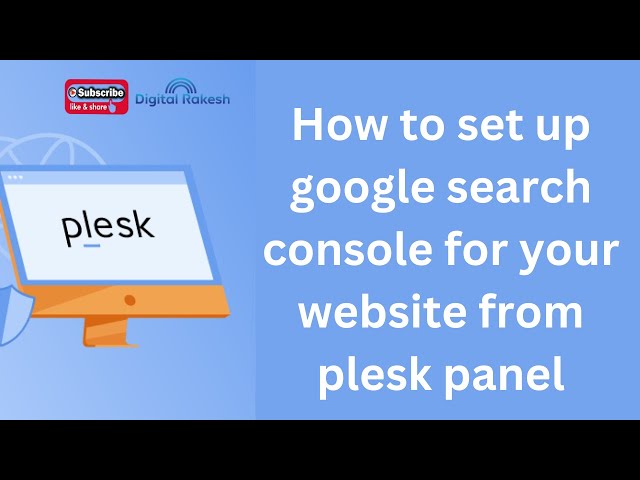 How to set up google search console for your website from plesk panel