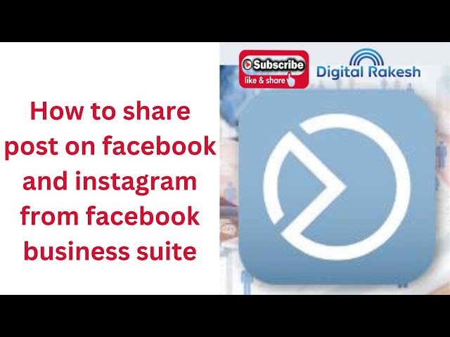 How to share post on facebook and instagram from facebook business suite