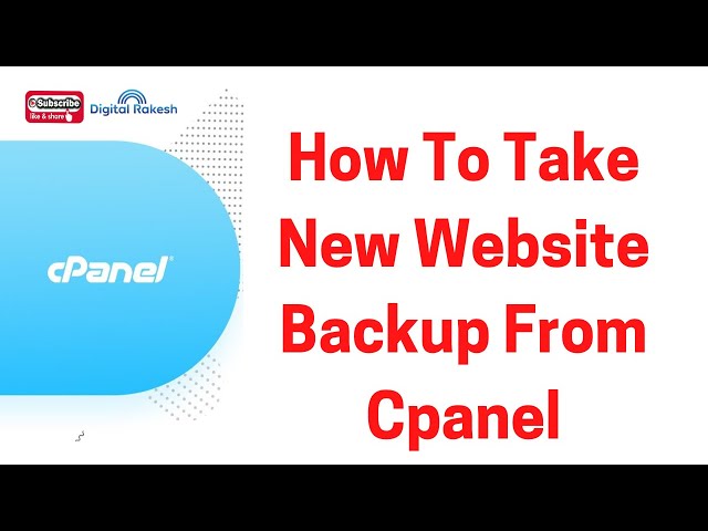 How to take new website backup from cpanel