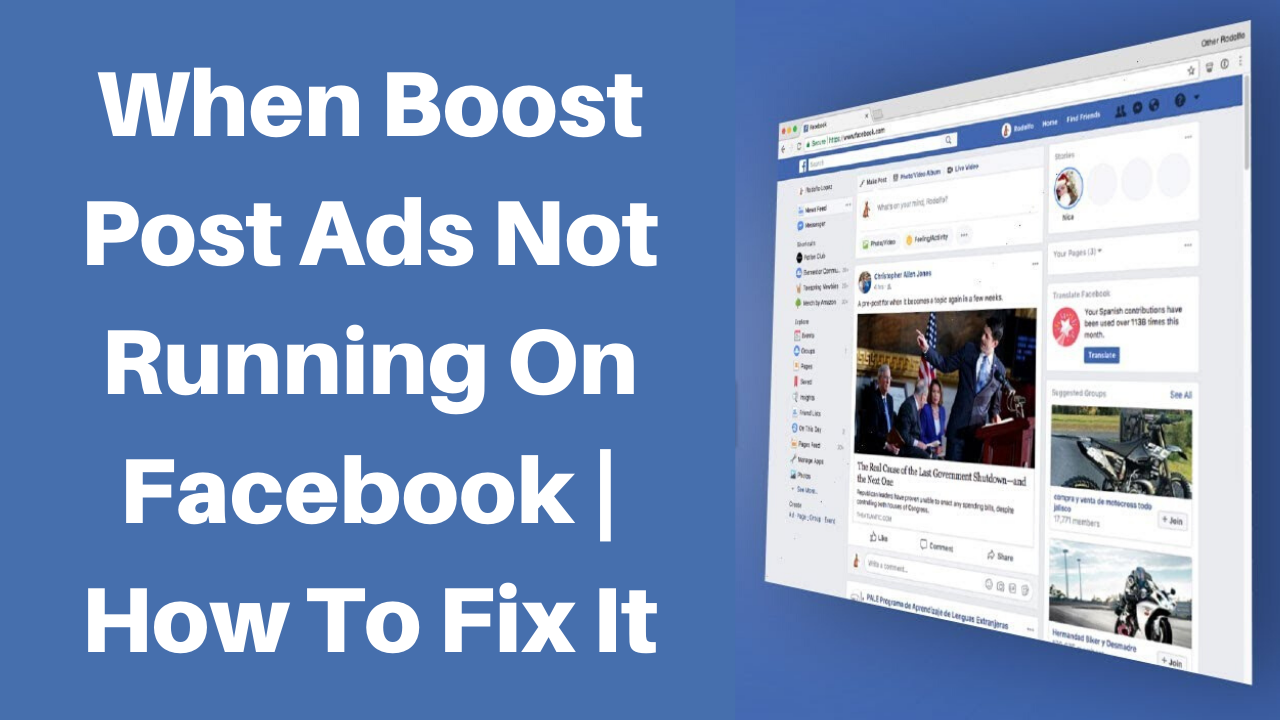 when boost post ads not running on facebook how to fix