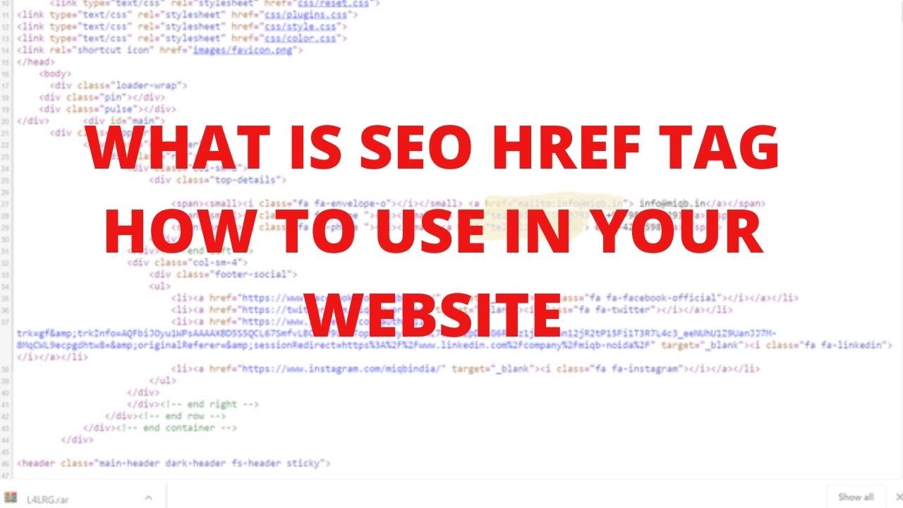 what is seo href tag How to use in your website